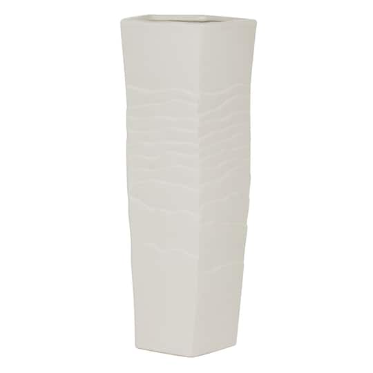 White Ceramic Contemporary Vase